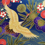 Japanese Cranes fabric (blue)