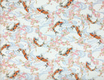 Cherry Blossom and Carp Japanese fabric (ivory)
