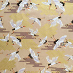 Art Deco Cranes fabric (sand)