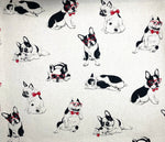 French Bulldog fabric (natural or chartreuse)