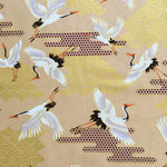 Art Deco Cranes fabric (sand)