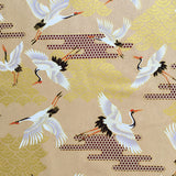 Art Deco Cranes fabric (sand)