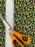Holly Christmas fabric