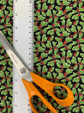 Holly Christmas fabric