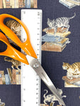 Library Cats fabric (blue)
