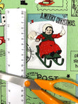 All About Christmas Postcards fabric (white or green)