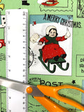 All About Christmas Postcards fabric (white or green)