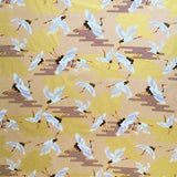 Art Deco Cranes fabric (sand)