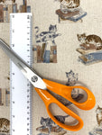 Library Cats fabric (natural)