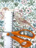 William Morris Strawberry Thief fabric, Art Nouveau pink bird print craft cotton, Morris & Co