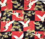 Crane Checkerboard fabric (red)