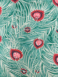 Peacock Party Liberty fabric (extra wide, teal)