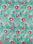 Peacock Party Liberty fabric (extra wide, teal)