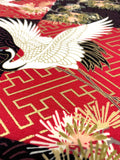Crane Checkerboard fabric (red)