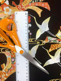 Cranes and Bows fabric (black)
