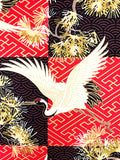 Crane Checkerboard fabric (red)