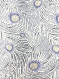 Peacock Party Liberty fabric (extra wide, grey)