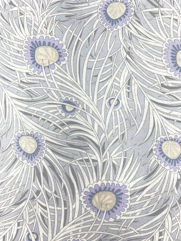 Peacock Party Liberty fabric (extra wide, grey)