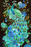 Peacock fabric panel (blue/green)