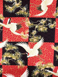 Crane Checkerboard fabric (red)