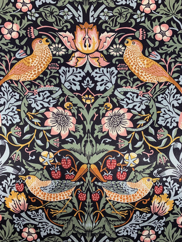 Strawberry Thief Satin Fabric