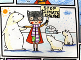 Stop Climate Change fabric