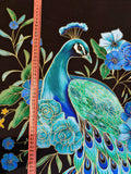 Peacock fabric panel (blue/green)