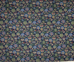 Art Nouveau Forest fabric (blue)