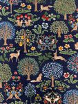 Art Nouveau Forest fabric (blue)