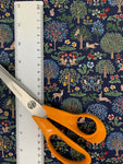 Art Nouveau Forest fabric (blue)