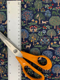 Art Nouveau Forest fabric (blue)