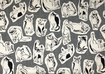 Character Cats fabric (white or dark grey)