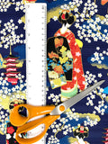 Geisha fabric (navy blue)
