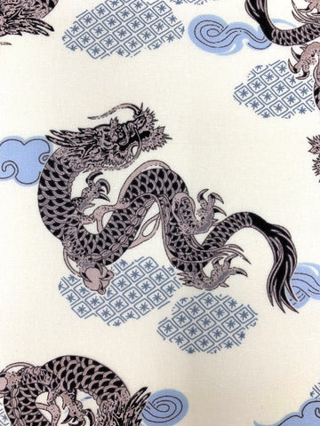 Dragons fabric (cream)
