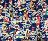 Geisha fabric (navy blue)