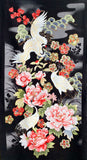 Cranes fabric panel (black)