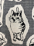 Character Cats fabric (white or dark grey)