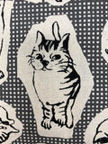 Character Cats fabric (white or dark grey)