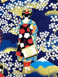 Geisha fabric (navy blue)