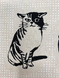 Character Cats fabric (white or dark grey)