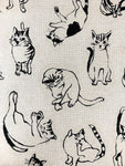 Character Cats fabric (white or dark grey)