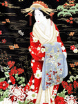 Geisha fabric panel (black)