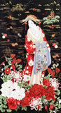 Geisha fabric panel (black)