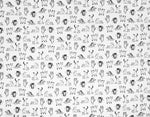 Yoga Cats fabric (white or grey)