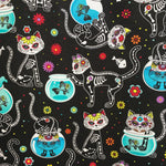 Sugar Skull Cat fabric