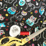 Sugar Skull Cat fabric