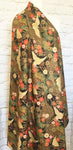 Japanese cranes fabric (black/brown)
