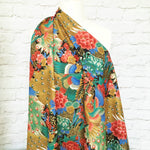 Peacock fabric (teal)