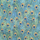 Peacock feather fabric (blue/green)