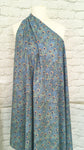 Peacock feather fabric (blue/green)